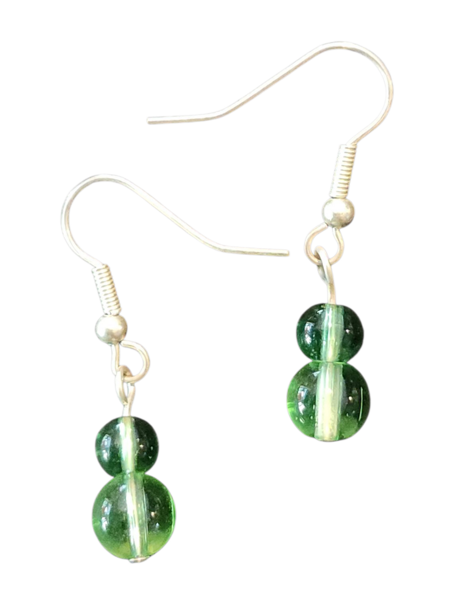 Elegant Beaded Earrings – Handmade Green Collection