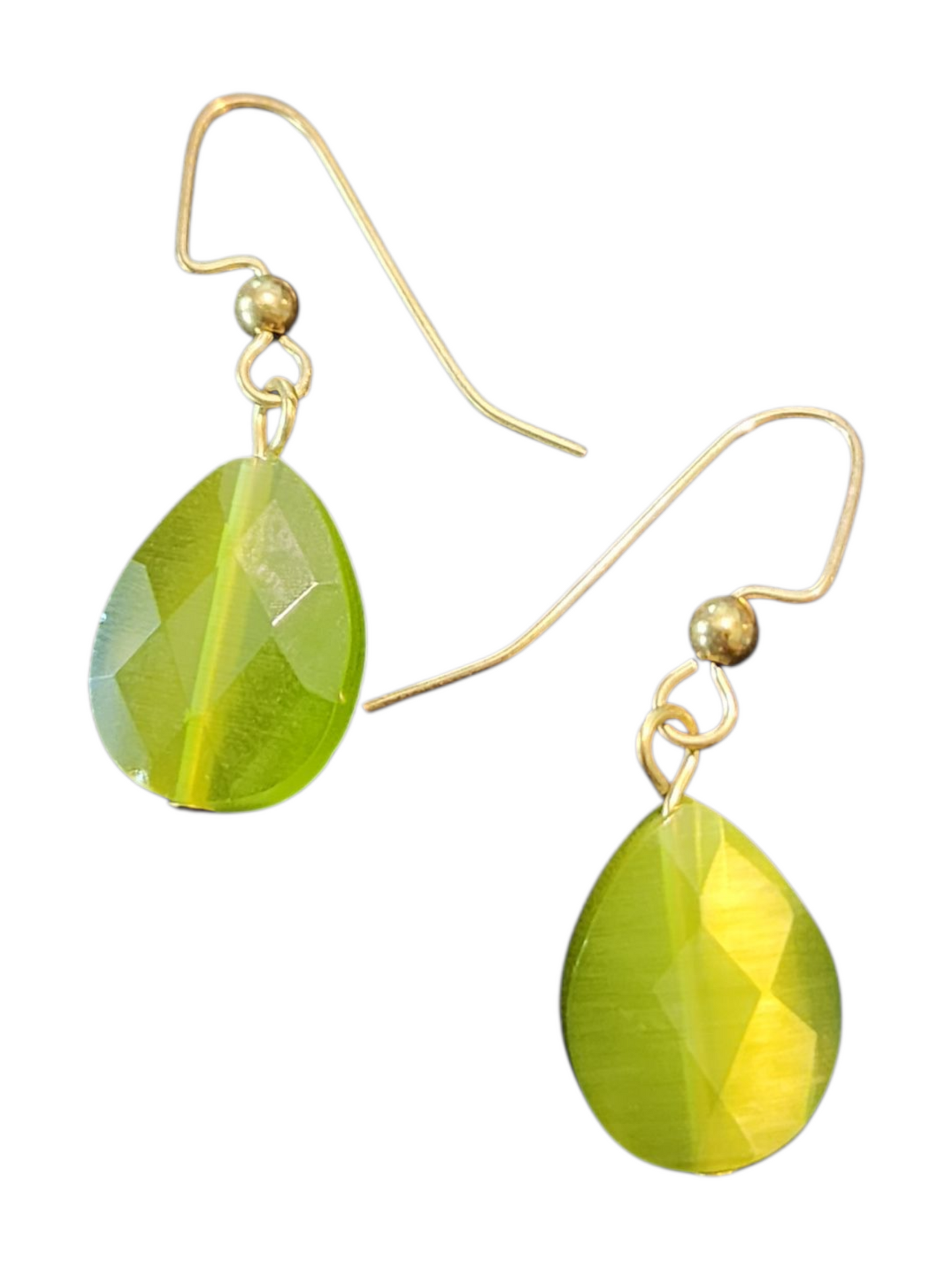 Elegant Beaded Earrings – Handmade Green Collection
