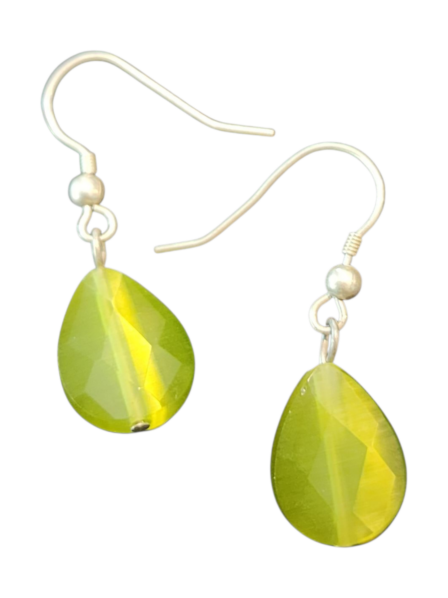 Elegant Beaded Earrings – Handmade Green Collection