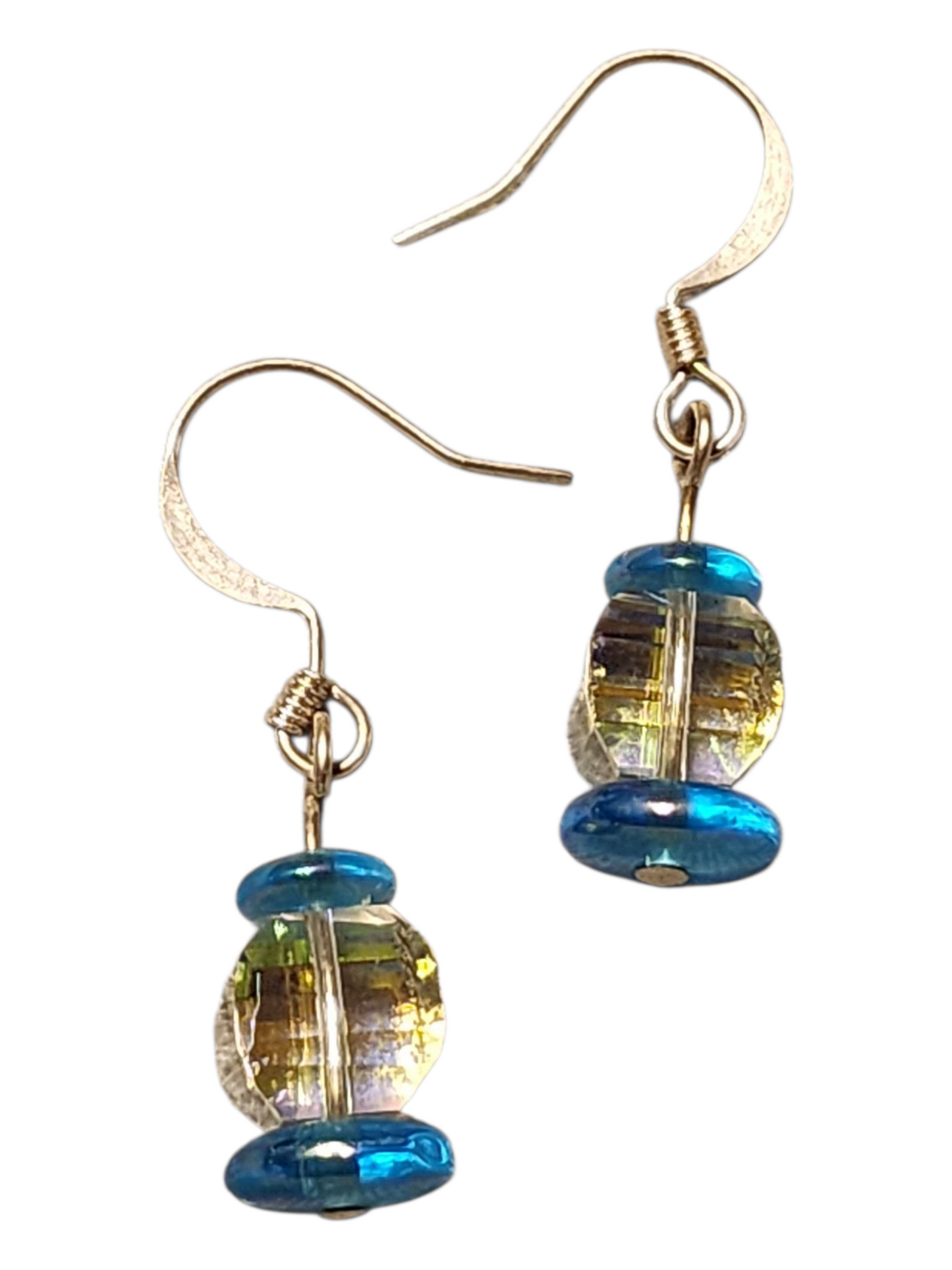 Glass & Crystal Earrings, Assorted Turquoise & Aquas
