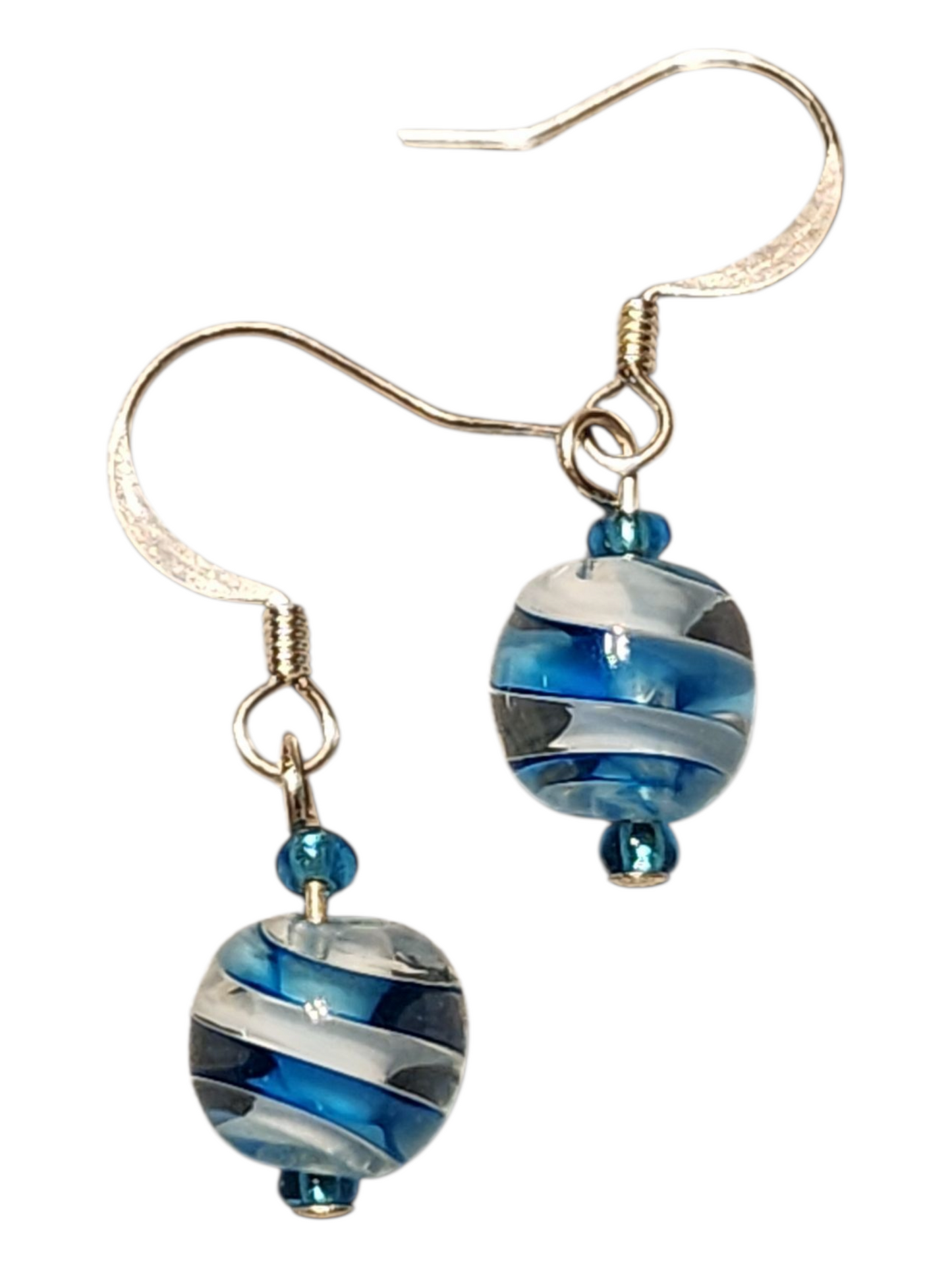 Glass & Crystal Earrings, Assorted Turquoise & Aquas