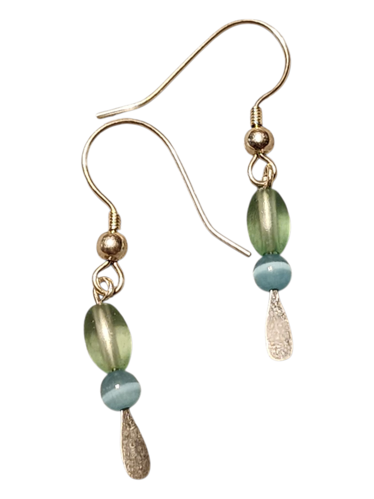 Glass & Crystal Earrings, Assorted Turquoise & Aquas