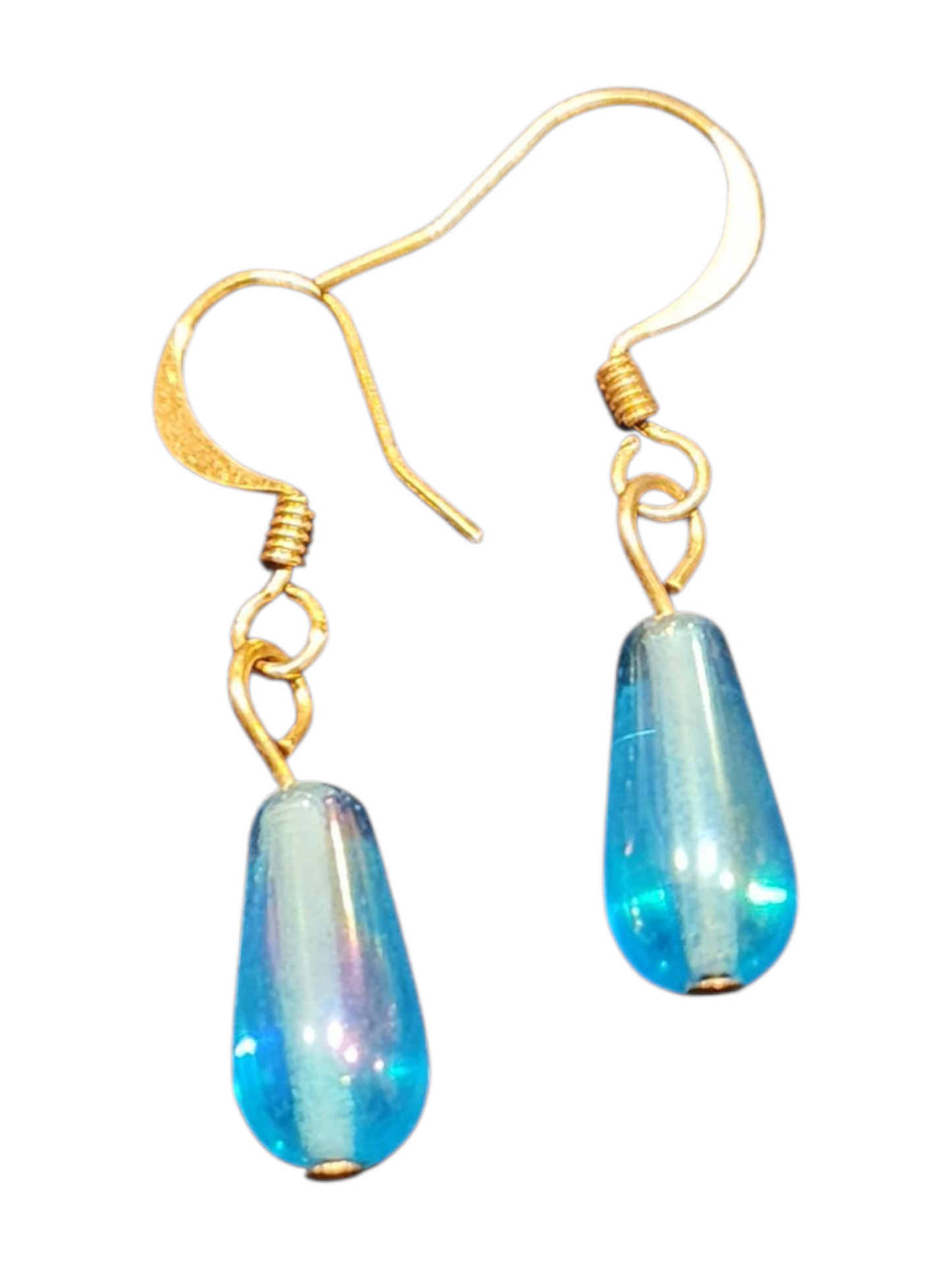 Elegant Handmade Earrings – Gold-Plated with Assorted Glass Colors