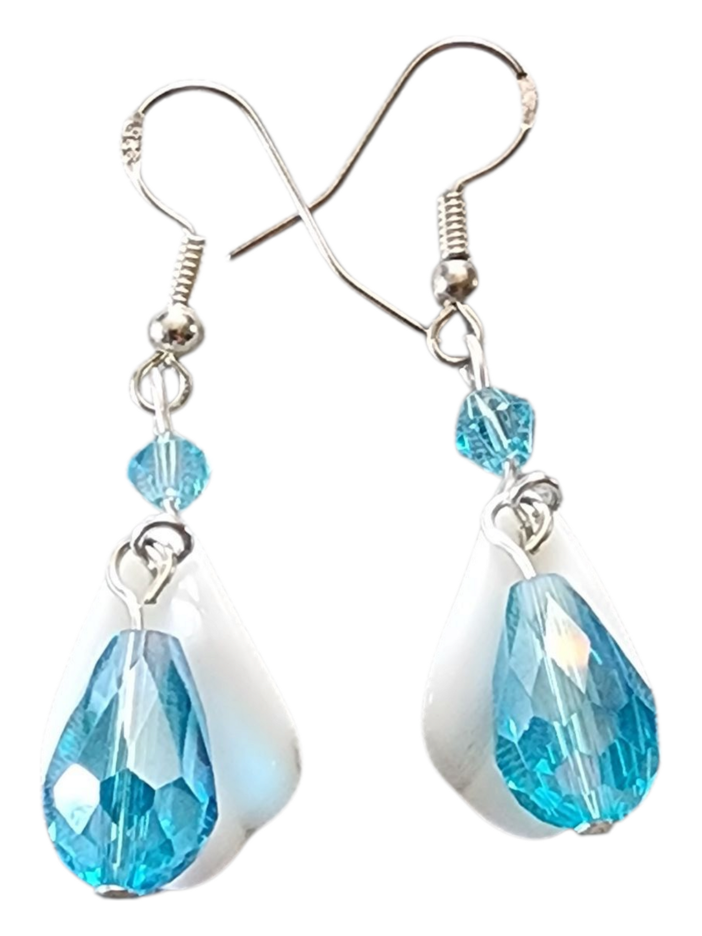 Glass & Crystal Earrings, Petals