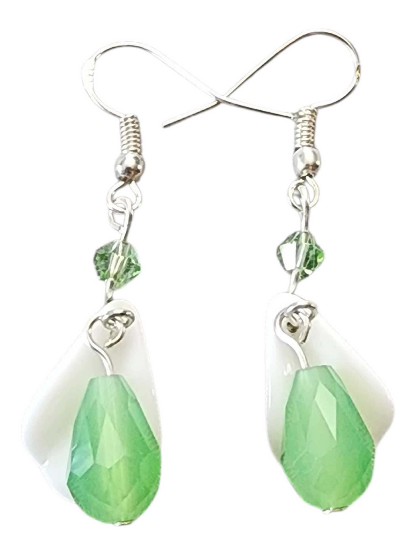 Glass & Crystal Earrings, Petals
