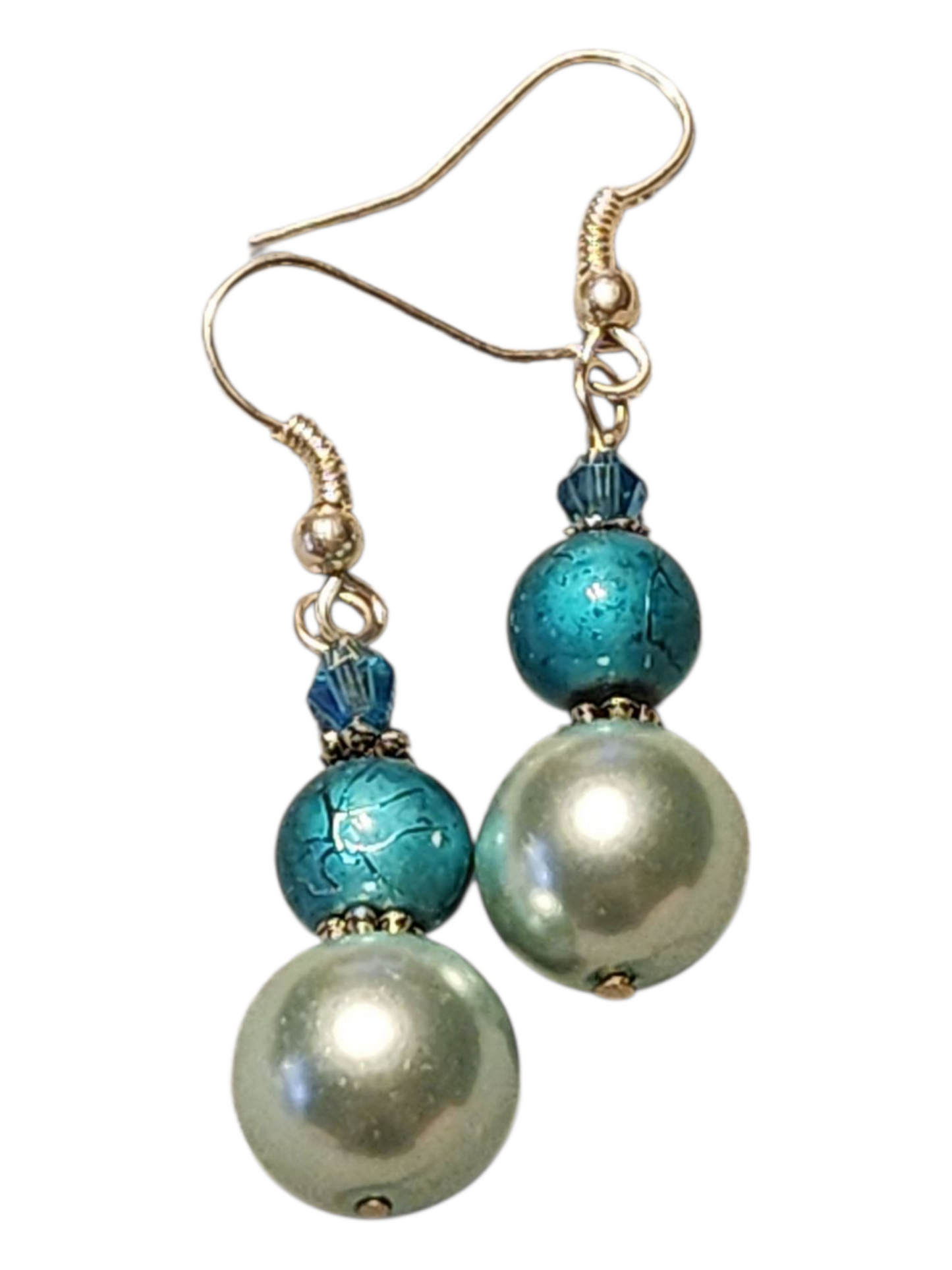 Handcrafted Drop Earrings – Glass & Crystal Beads