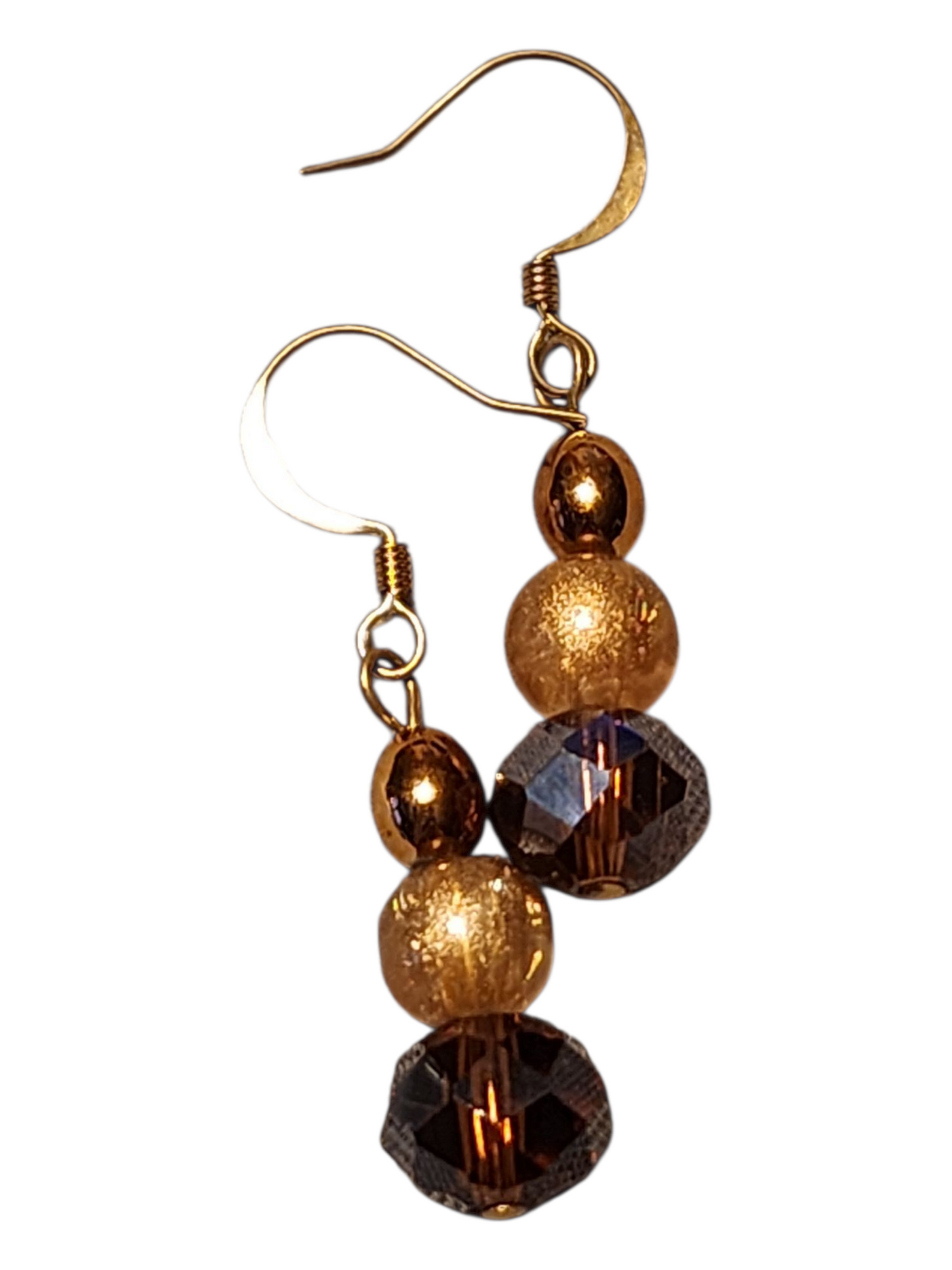 Handcrafted Drop Earrings – Glass & Crystal Beads
