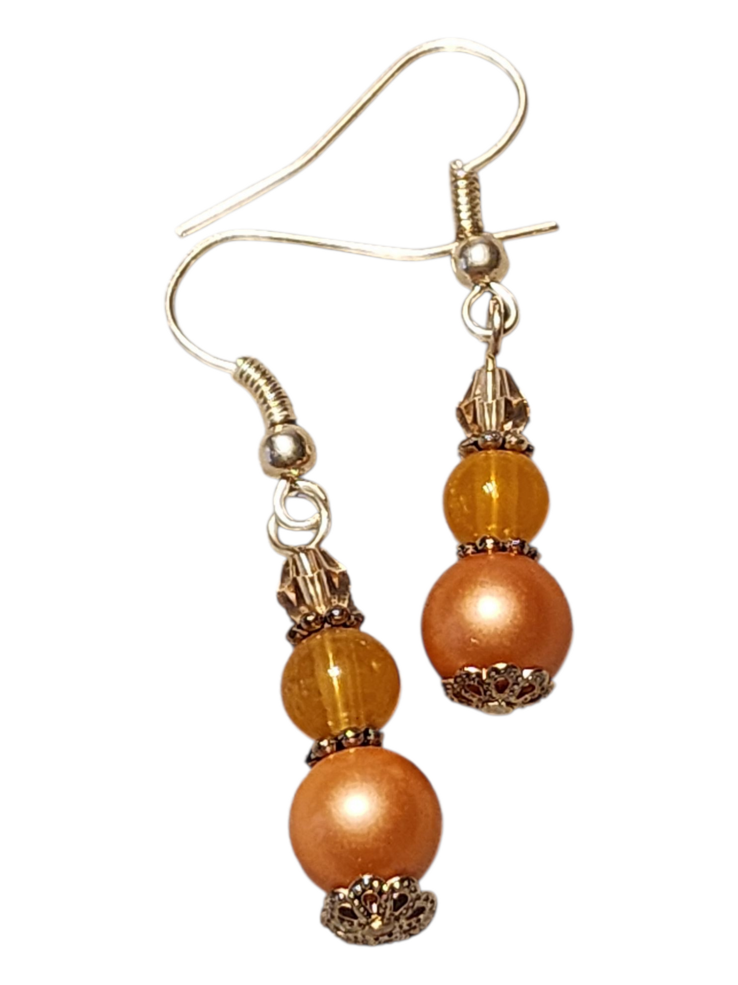 Handcrafted Drop Earrings – Glass & Crystal Beads