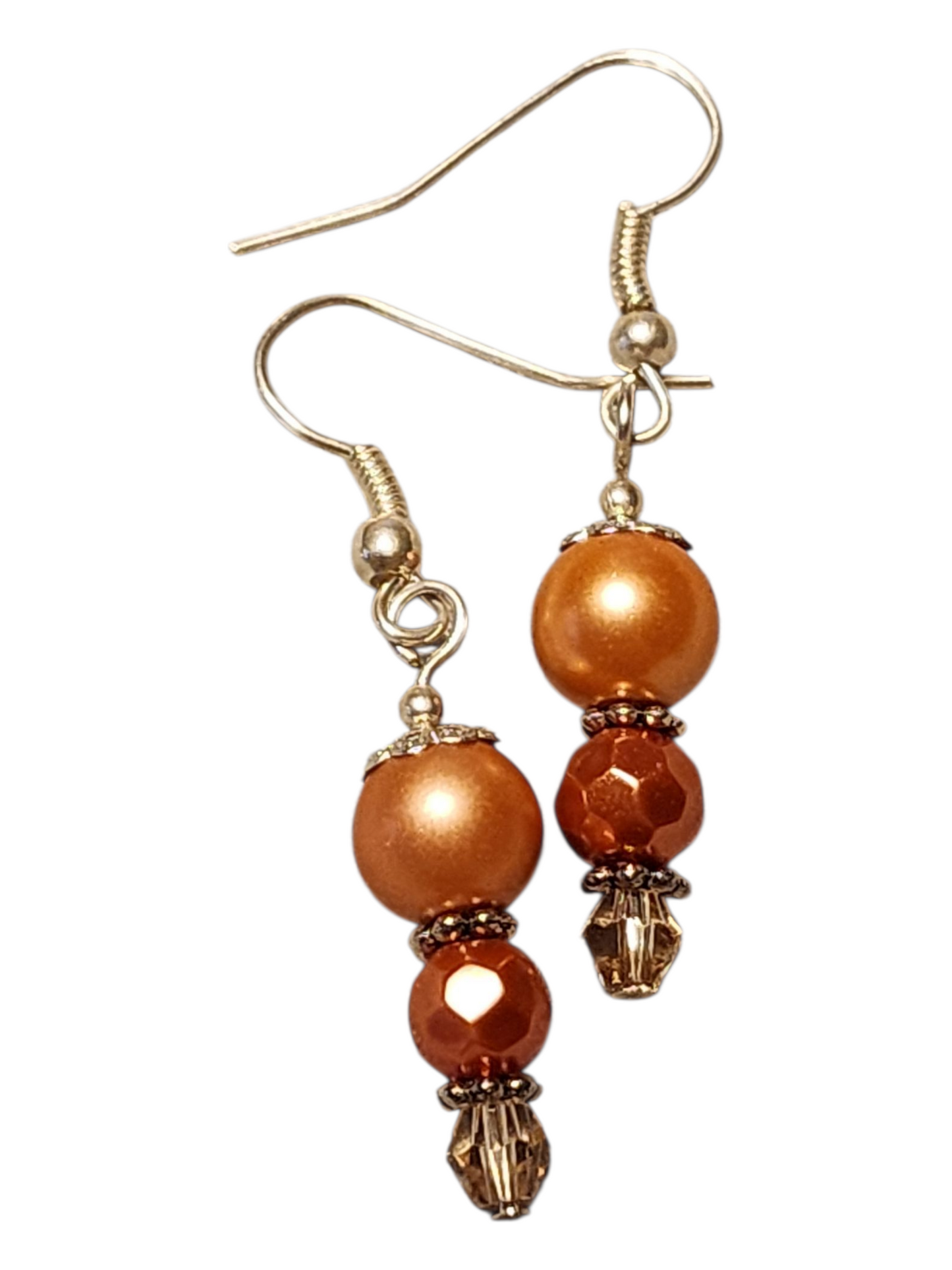 Handcrafted Drop Earrings – Glass & Crystal Beads