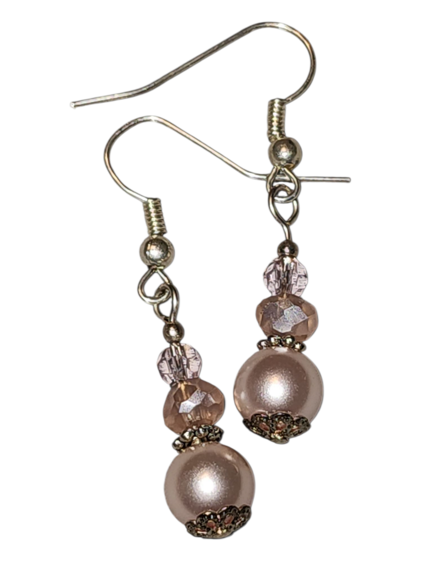 Handcrafted Drop Earrings – Glass & Crystal Beads