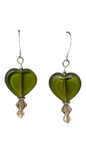 Beaded Earrings - Crystal Heart