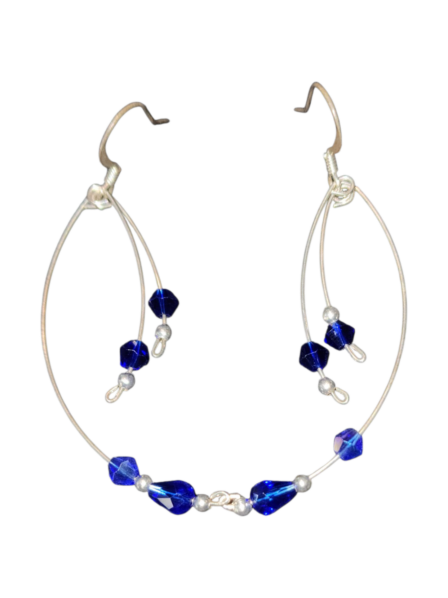 Handmade Memory Wire Earrings, Assorted Glass & Crystal Designs