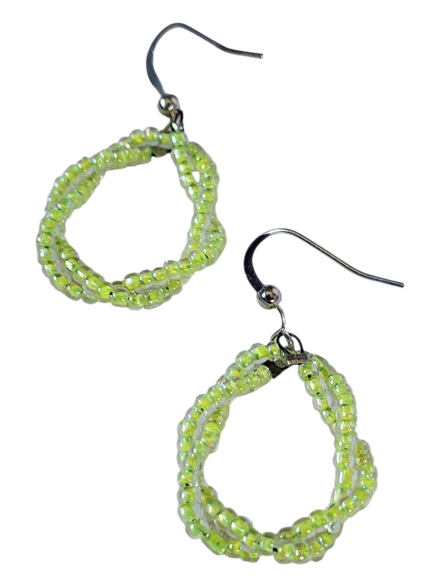Beaded Earrings, Rainbow Twists