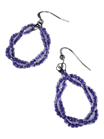 Beaded Earrings, Rainbow Twists
