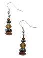 Beaded Earrings, Rainbow Acrylic Drops