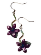 Handmade Beaded Earrings, Flower Drops - Assorted Colors