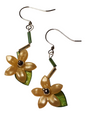 Handmade Beaded Earrings, Flower Drops - Assorted Colors