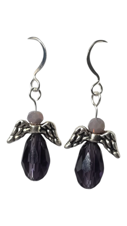 Handcrafted Angel Earrings – Crystal Beads, Assorted Designs