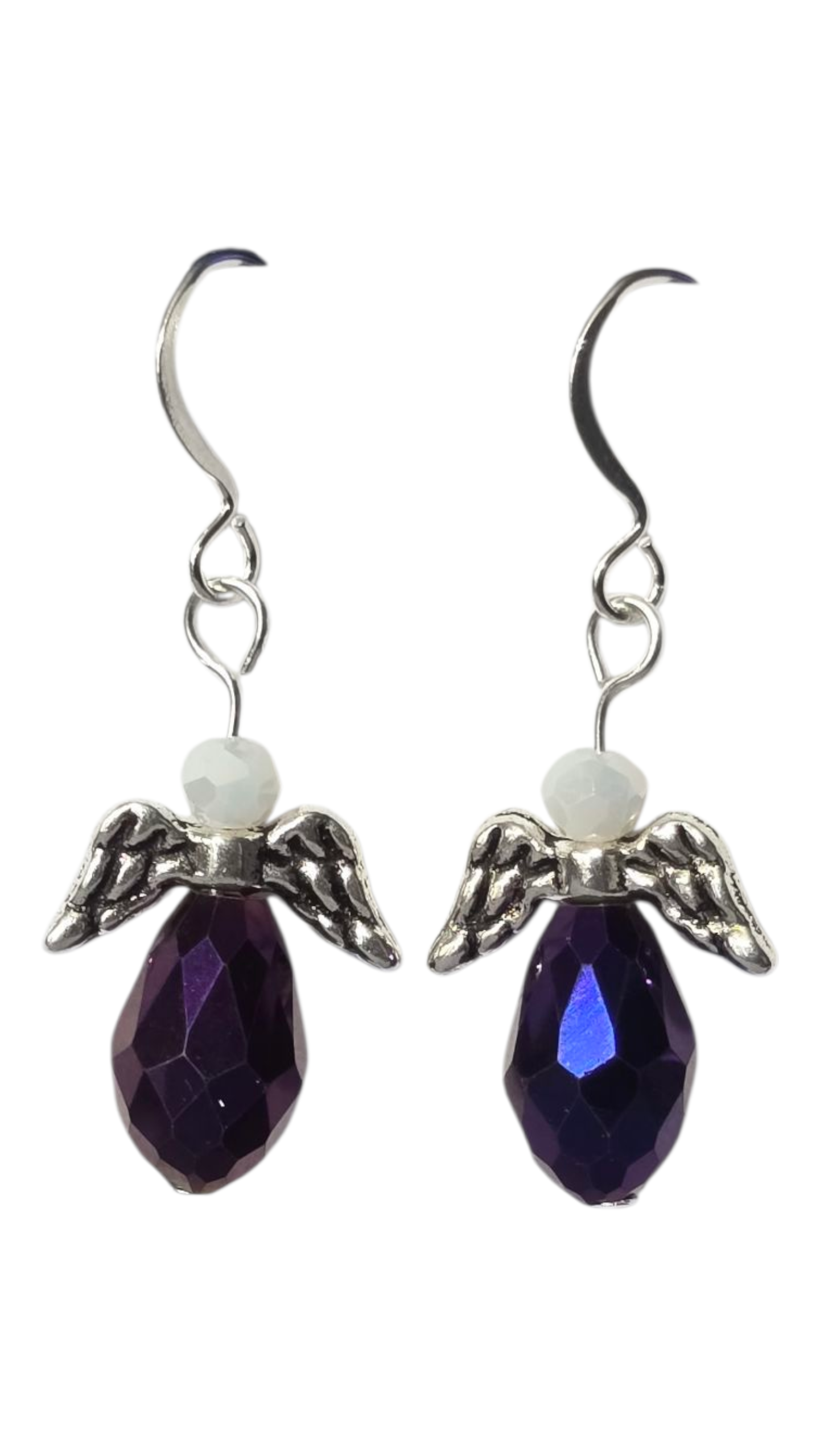 Beaded Earrings - Crystal Angel, Assorted Colors