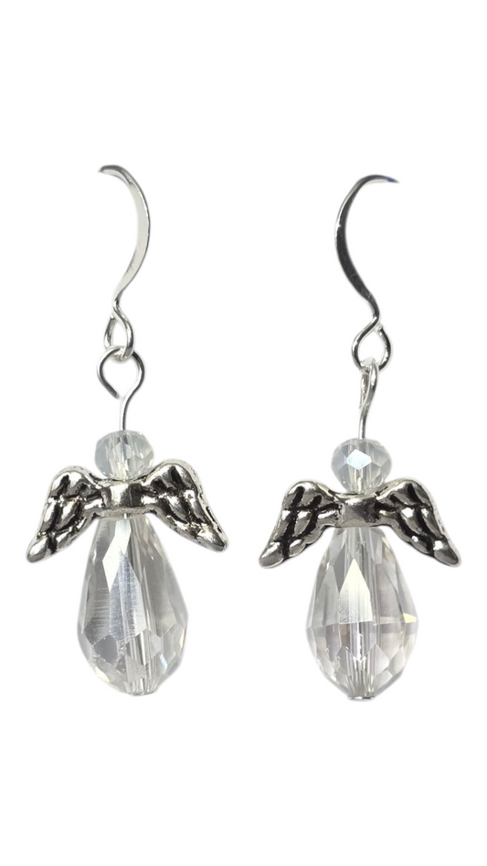 Beaded Earrings - Crystal Angel, Assorted Colors