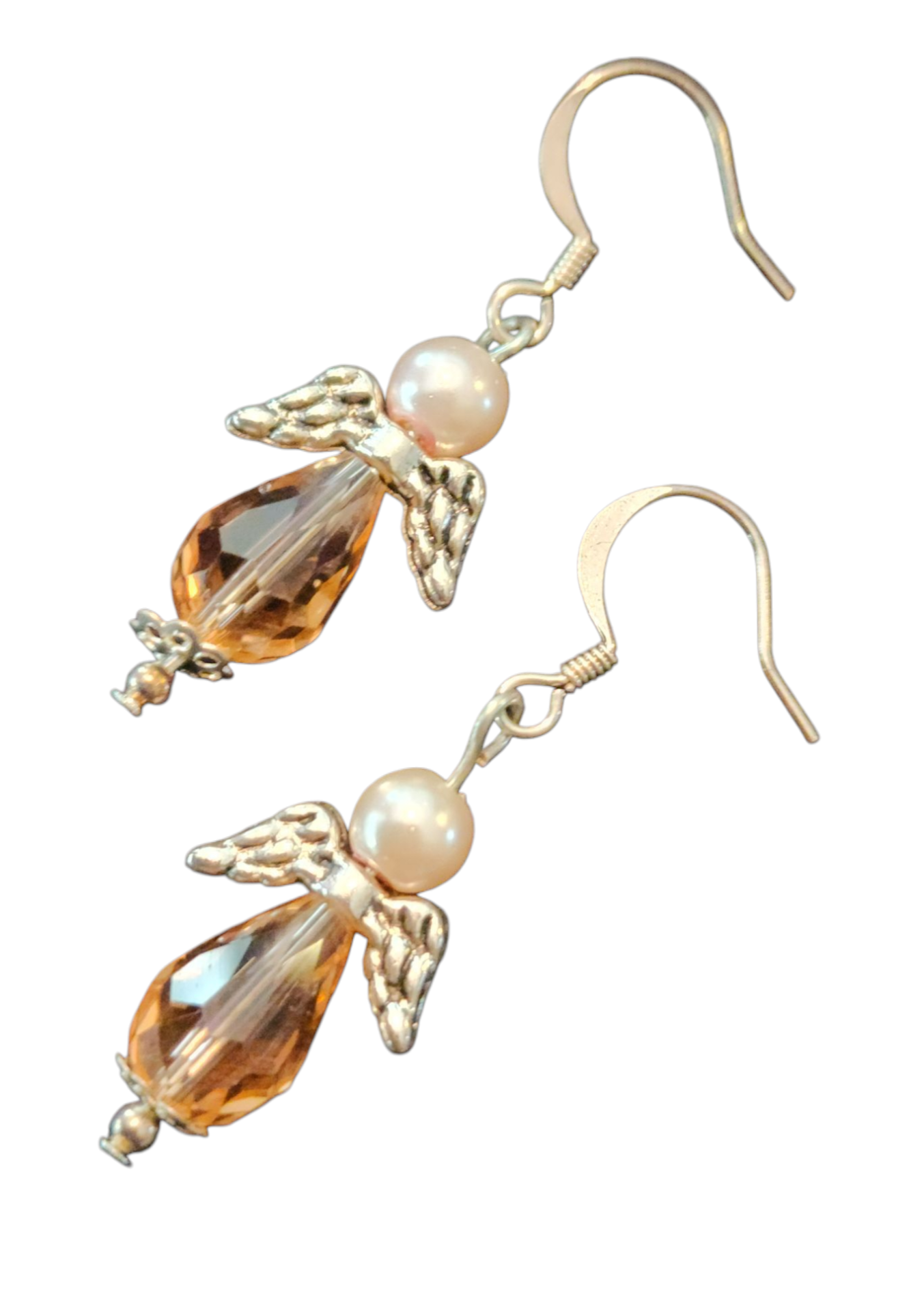 Handcrafted Angel Earrings – Crystal Beads, Assorted Designs