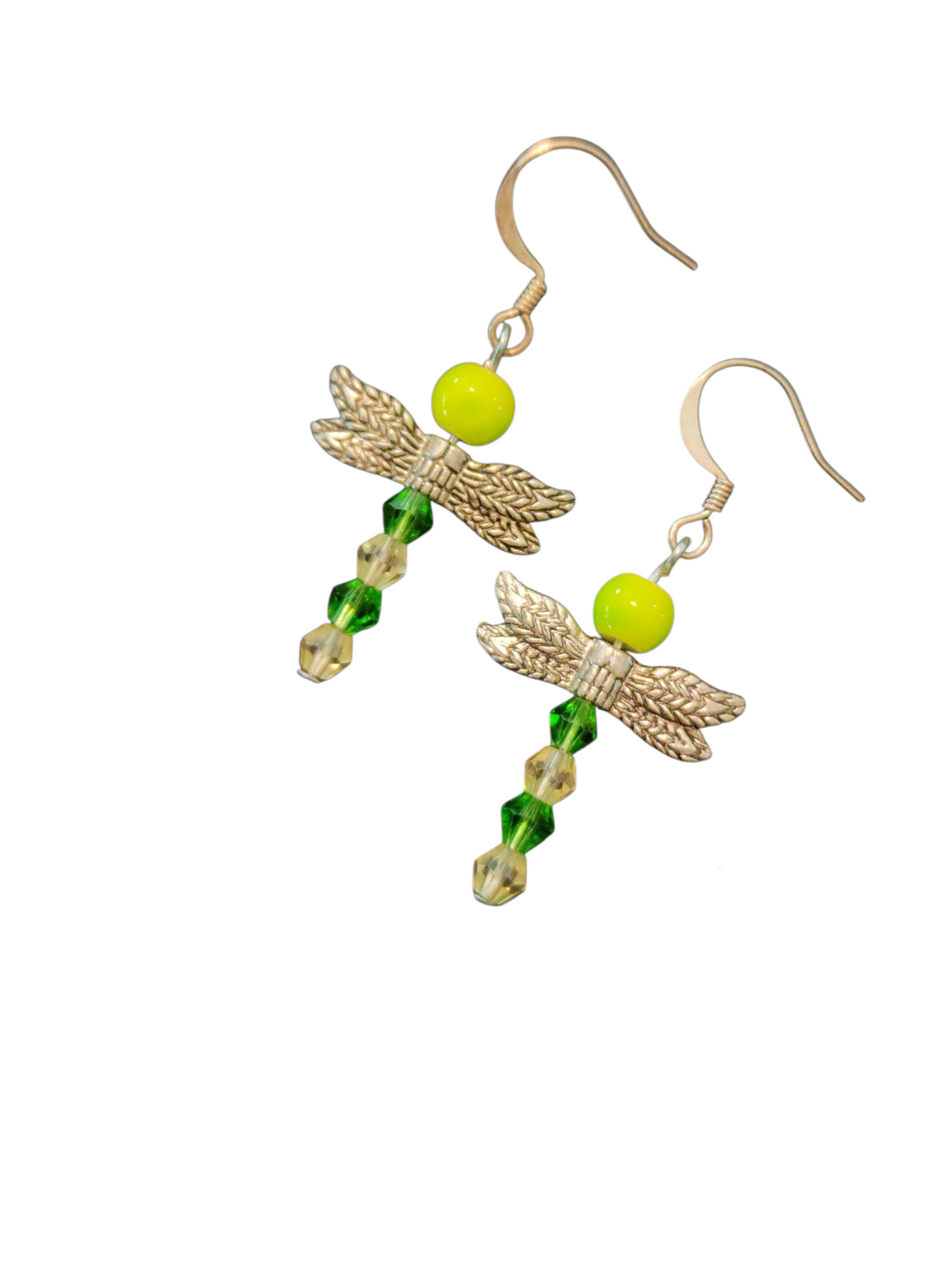 Handmade Earrings, Crystal Dragonfly - Assorted Colors