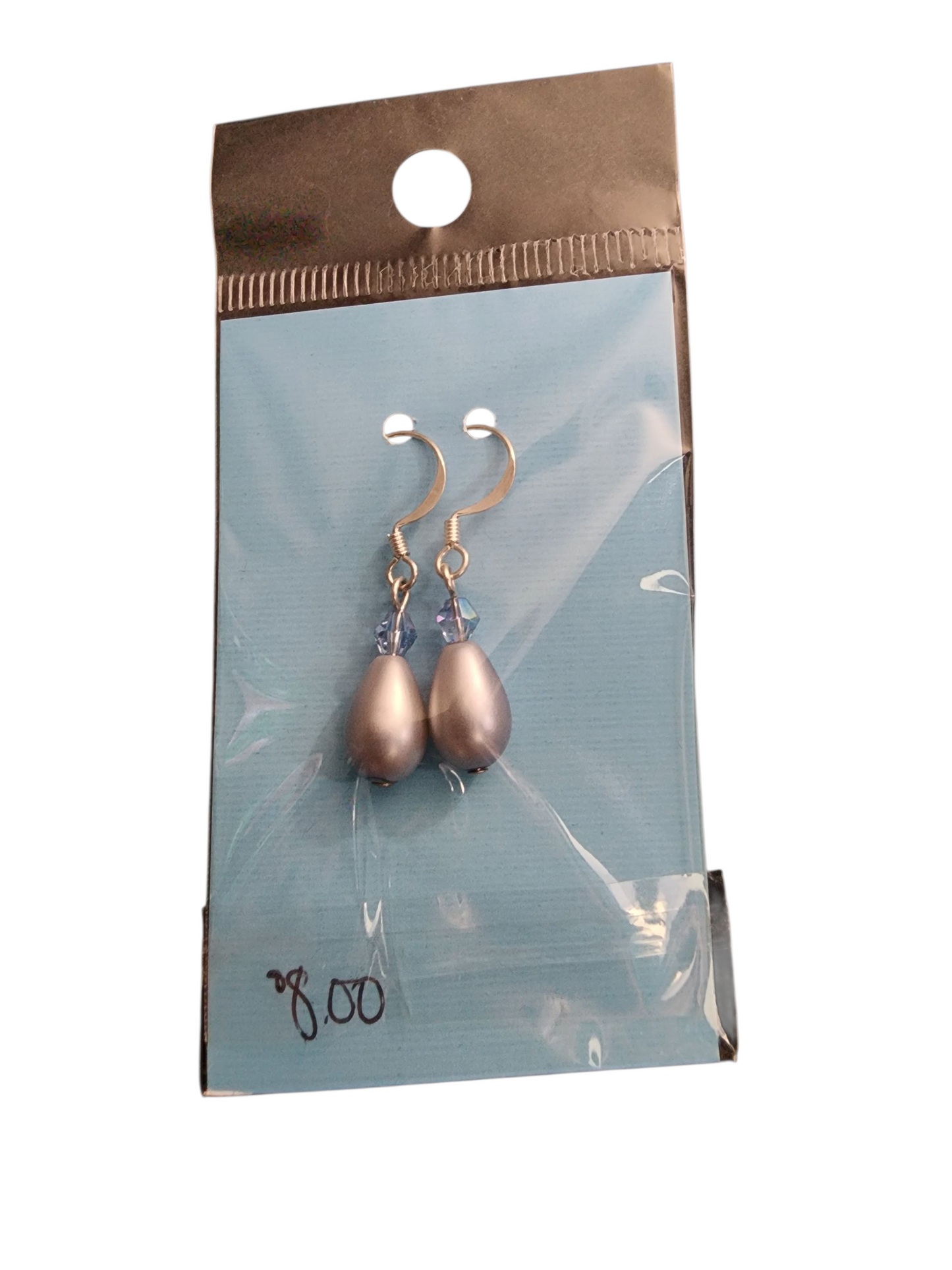 Jewelry - Earrings - Teardrop Pearl & Crystal - Small