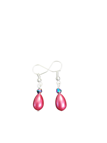 Jewelry - Earrings - Teardrop Pearl & Crystal - Small
