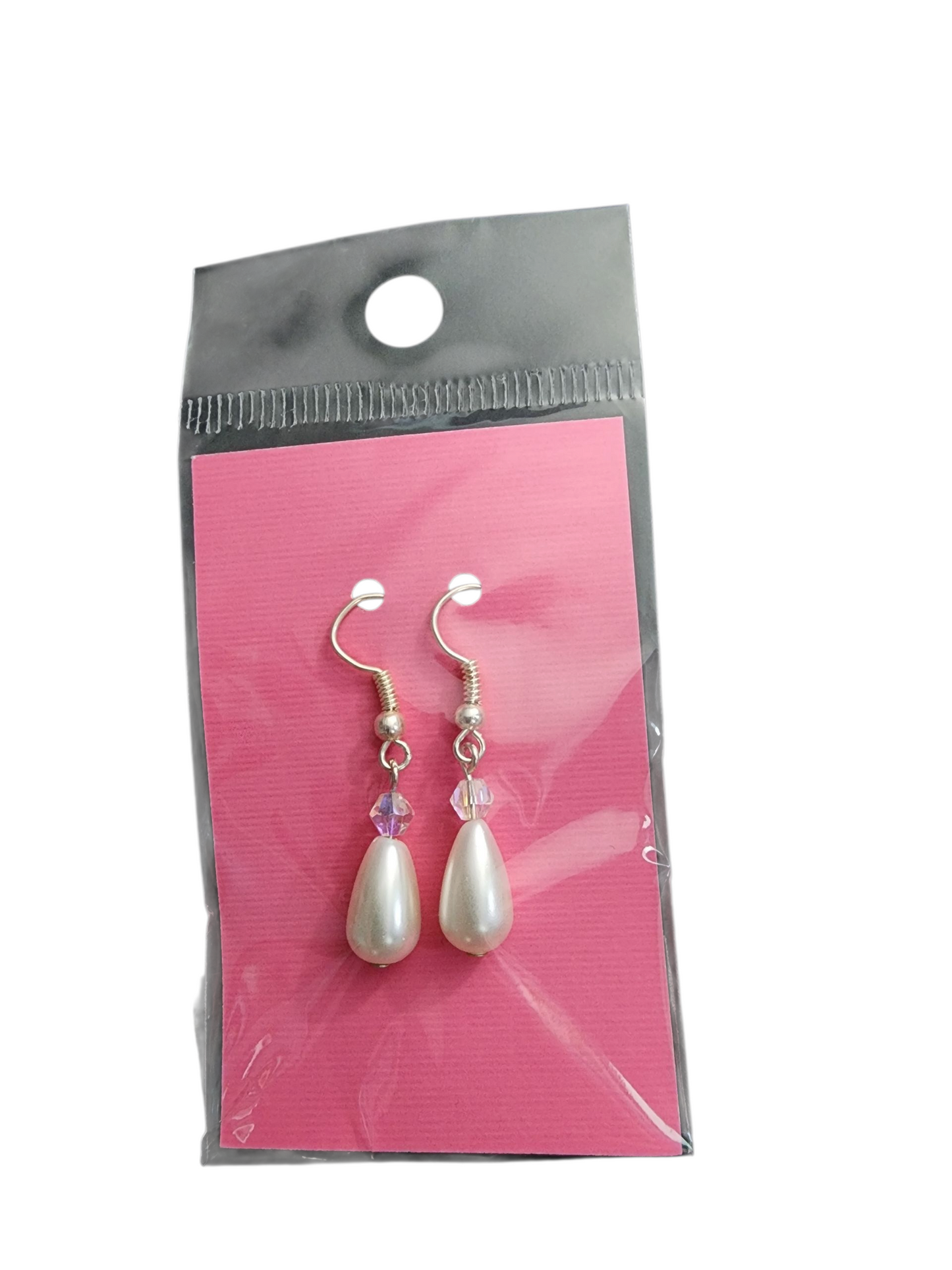 Jewelry - Earrings - Teardrop Pearl & Crystal - Small