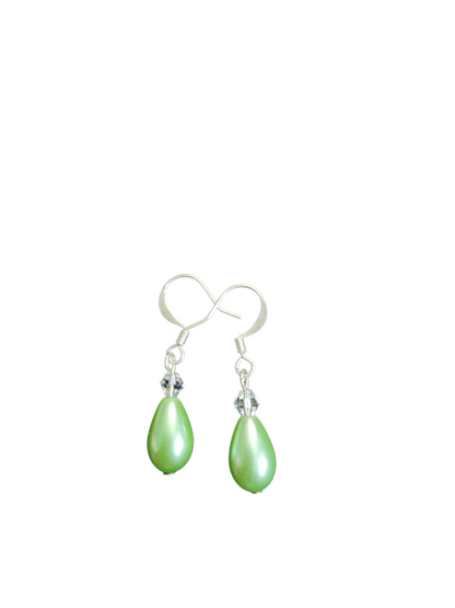 Jewelry - Earrings - Teardrop Pearl & Crystal - Small