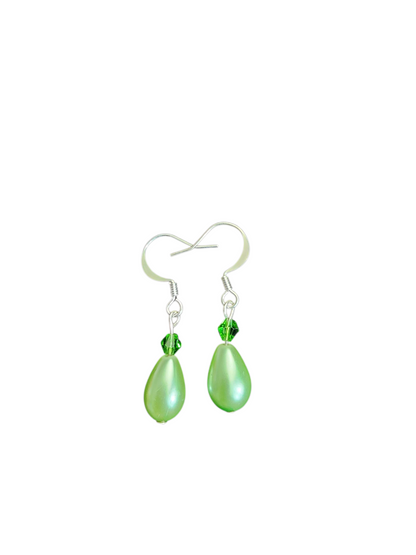 Jewelry - Earrings - Teardrop Pearl & Crystal - Small