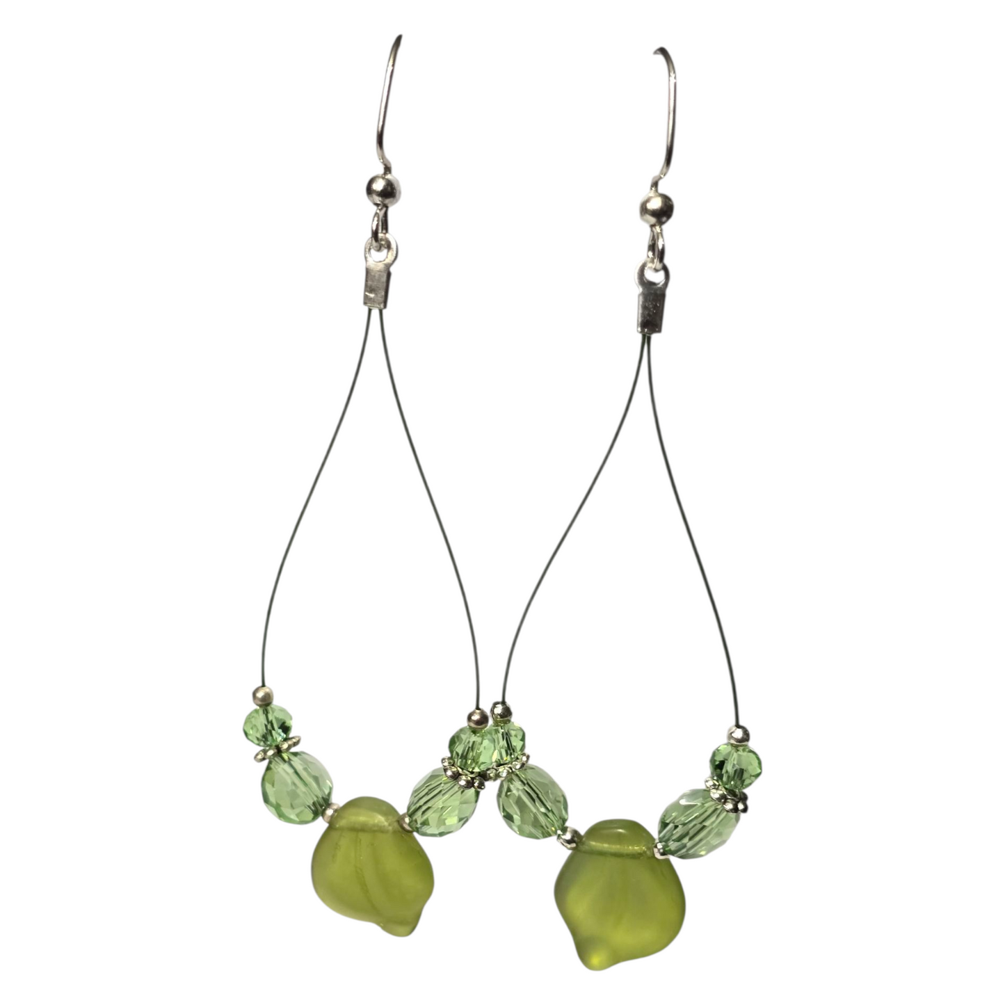 Wire Dangle Earrings - Assorted Colors
