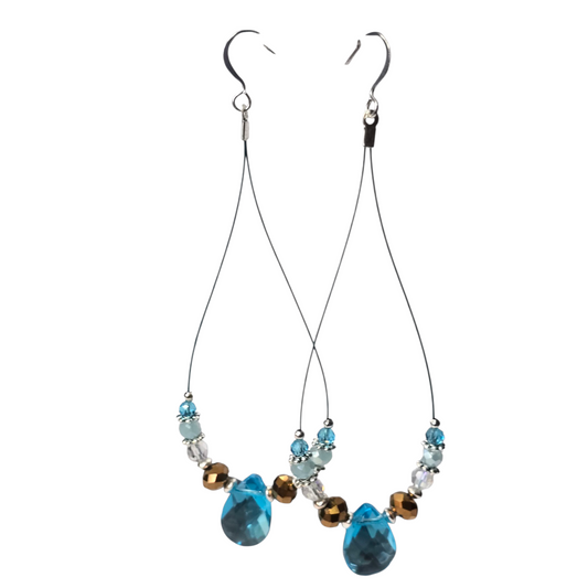 Wire Dangle Earrings - Assorted Colors