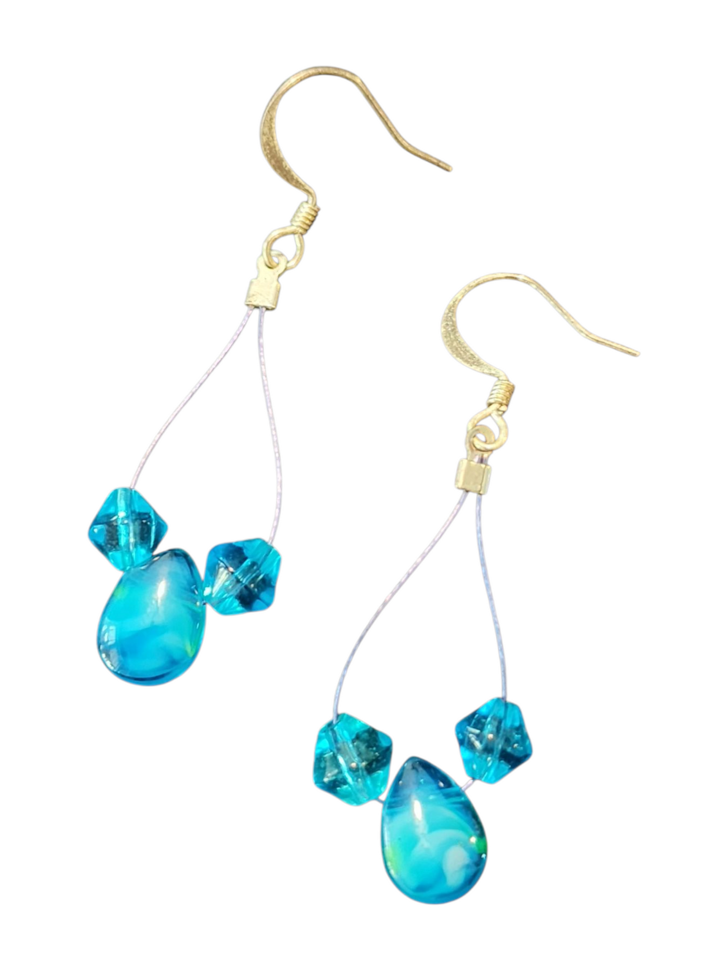 Handcrafted Teardrop Dangle Earrings – Glass Beads, Assorted Styles