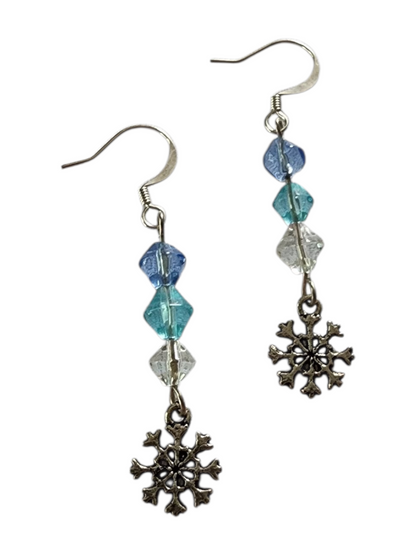 Handmade Winter Themed Earrings - Snowflake Designs