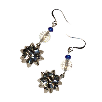 Handmade Christmas Holiday Bow Earrings - Assorted Colors