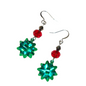 Handmade Christmas Holiday Bow Earrings - Assorted Colors