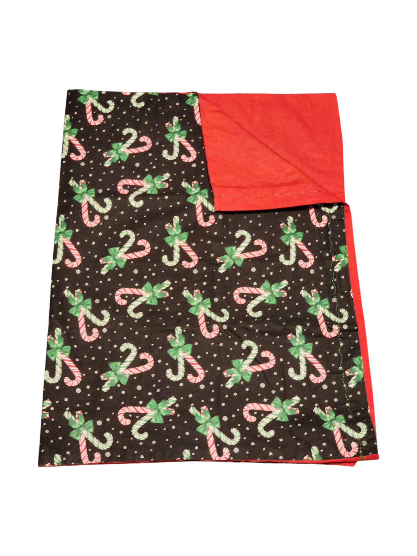 Standard Handmade Holiday Pillowcase, Red & Green Themed