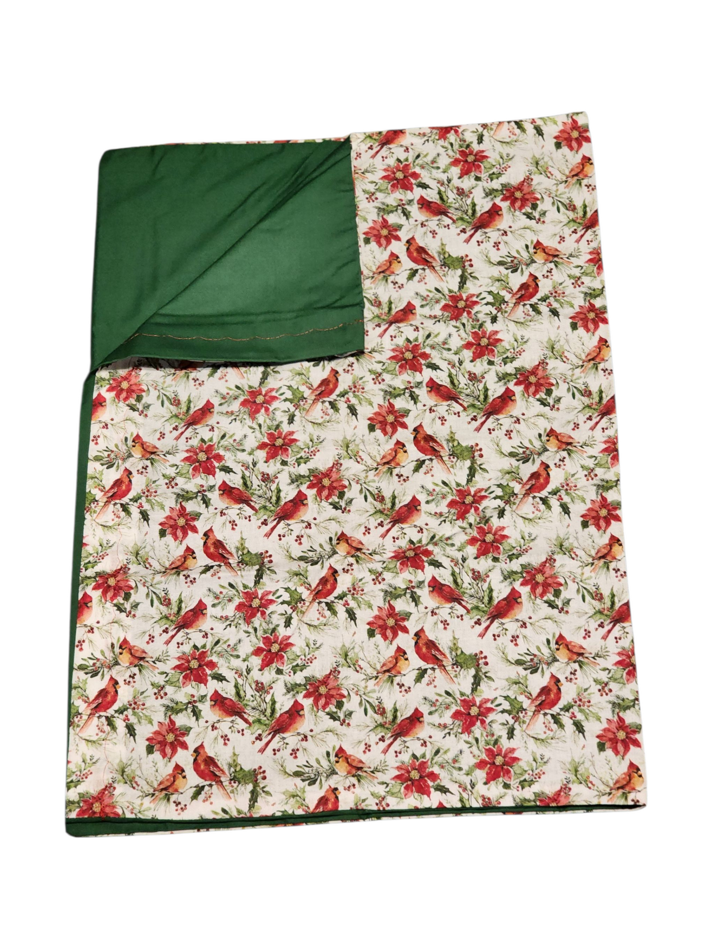 Standard Handmade Holiday Pillowcase, Red & Green Themed