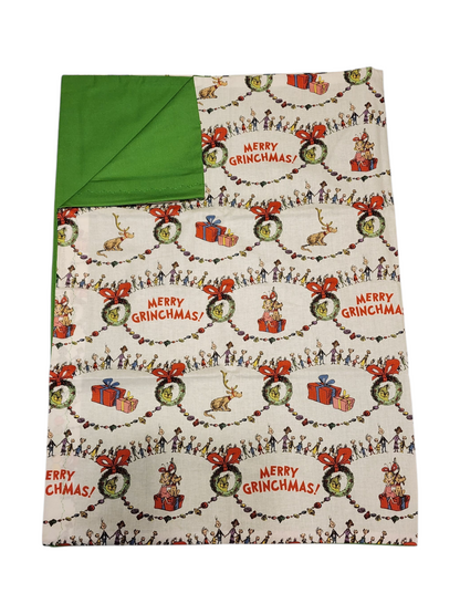 Standard Handmade Holiday Pillowcase, Assorted Grinch Prints