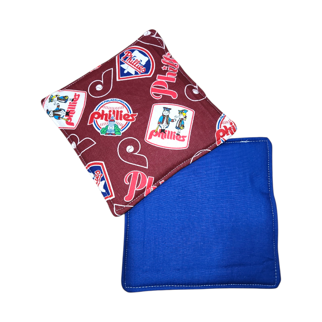 Handmade Potholders – 2 Pack – Licensed Philadelphia Phillies Prints