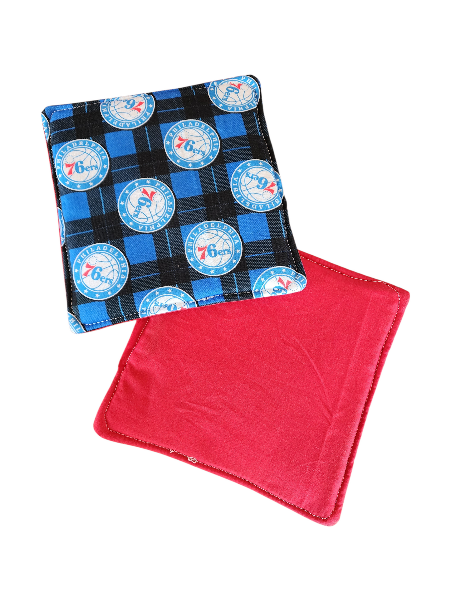 Handmade Potholders – 2-Pack – Licensed Philadelphia 76ers Prints
