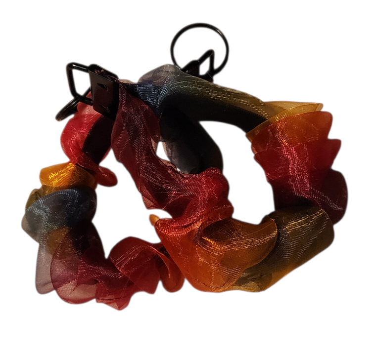 Handmade Scrunchie Wristlets, Fun Rainbow Designs