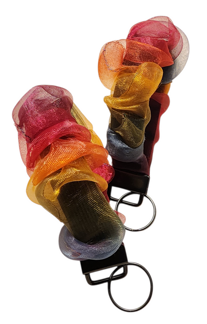 Handmade Scrunchie Wristlets, Fun Rainbow Designs