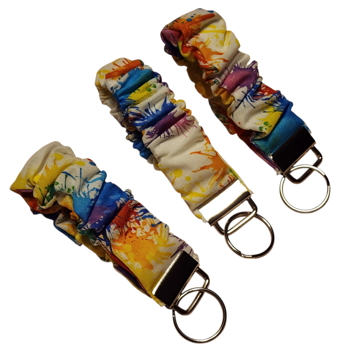 Handmade Scrunchie Wristlets, Fun Rainbow Designs