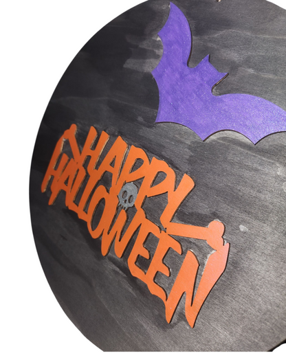 Hand-Painted Wooden Halloween Signs – Assorted Designs