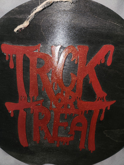 Hand-Painted Wooden Halloween Signs – Assorted Designs