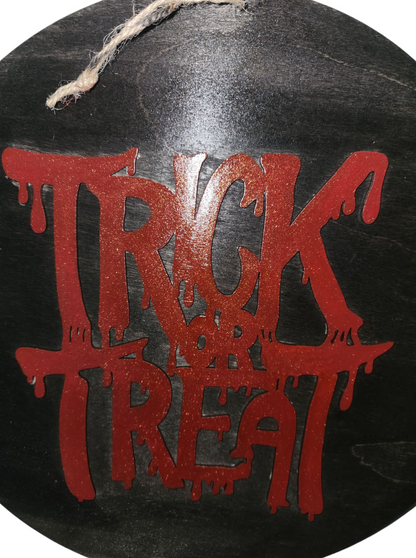 Hand-Painted Wooden Halloween Signs – Assorted Designs