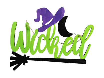 Hand-Painted Wooden Halloween Signs – Assorted Designs