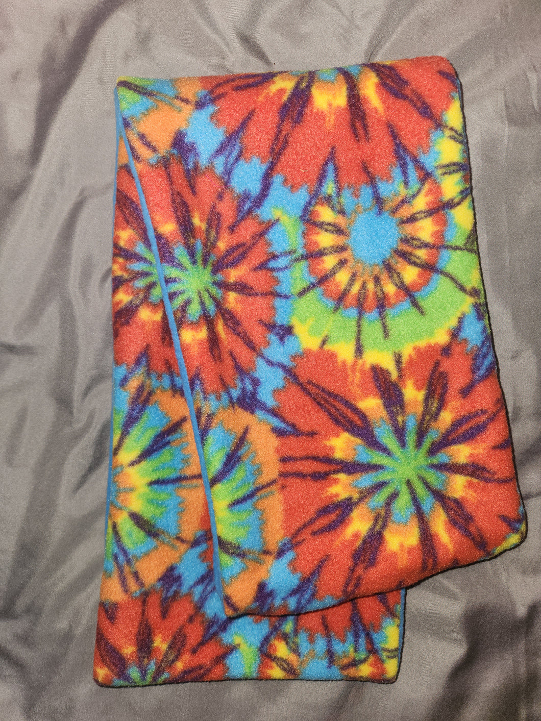 Infinity Scarf - Tie-Dye, Bold Rainbow Fleece